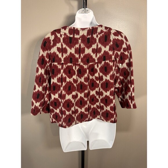 michael kors WMS Sz M Multi Color 100% Linen 10 Snap Suit Separate Jacket S48 - Picture 4 of 9